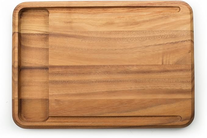 Ironwood Gourmet Big Catch Cutting Board, Acacia Wood, 10.5 x 15 x 1.25 inches