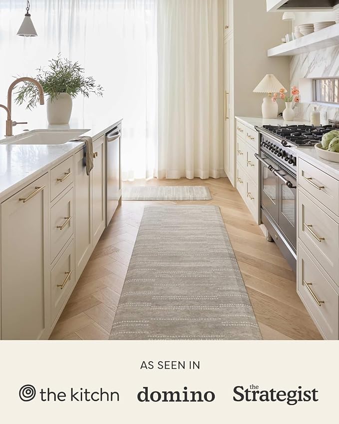 House of Noa Nama Standing Mat – Anti-Fatigue Cushioned Kitchen Mats for Floor | Ergonomic Bounce-Back Foam Kitchen Mats | Anti-Fatigue Mats for Kitchen & Standing | Georgia Clay | 30"x108"