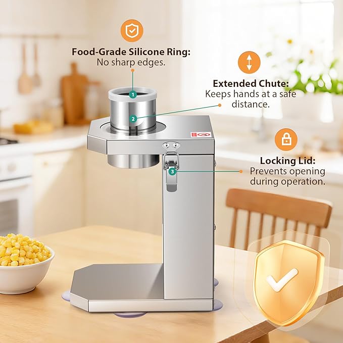 Newhai Electric Corn Sheller Commercial Corn Thresher Machine Stainless Steel Corn Peeler Corn Cob Stripper Tool for Home & Commercial Farm Use