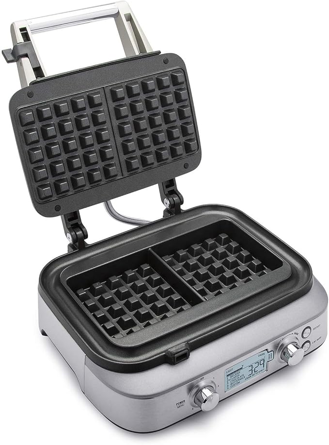 Breville the Smart Waffle™ Pro 2 Slice Waffle Maker, BWM620XL, Brushed Stainless Steel