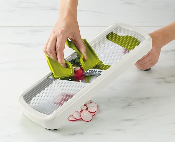 Joseph Joseph Multi-Grip Mandoline with Precision Food Grip, One Size, Green/White