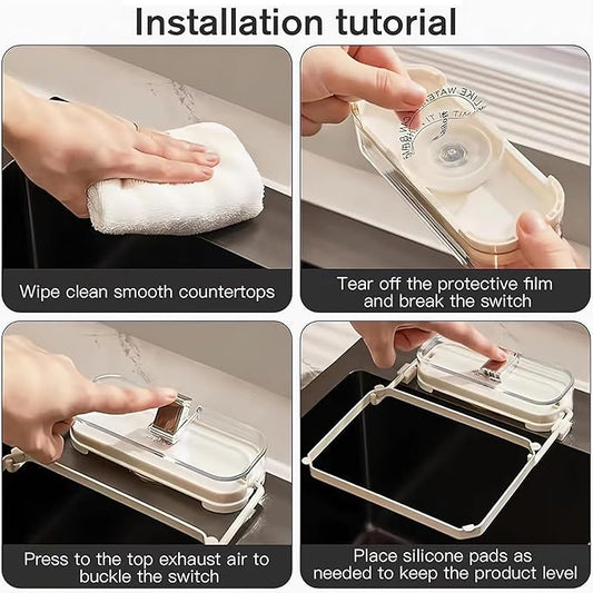 Sink Drain Strainer 2025 New Suction Cup Sink Kitchen Net Strainer Colander Collapsible Corner Sink Strainer Over for Food Waste Filtering Kitchen Leftover Have Mesh Bags (B+W, Filter 100Pcs)