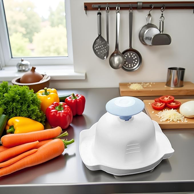 1Pc Blue Food Safety Holder for Mandolin Slicer,Finger Anti-Cut Protectors for Vegetable Grater, Peelers and Slicers,Food Slicer Cutter Finger Guard for Mandoline Slicer Grater Kitchen Utensils