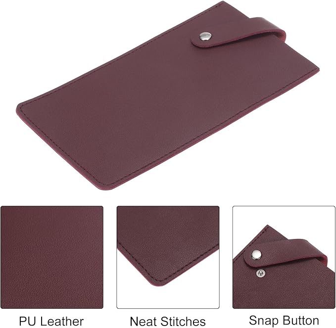 PATIKIL PU Leather Knife Meat Cleaver Sheath, Waterproof Chef Knife Guards Wide Knife Protector Cleaver Cover for Home Kitchen, Dark Red