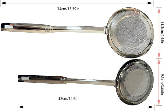 Fine Mesh Stainless Steel Colander，2025 Stainless Steel Filter,Durable Multi-Functional Kitchen Cooking Net Strainer (2-Piece Set),Strainers Fine Mesh，Profesional Stainless Strainer.