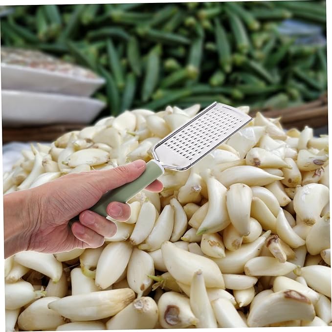 Cabilock Stainless Steel Multi Function Garlic Zester Mincer Kitchen Tool for Easy Grating of Garlic Ginger and Cheese Efficient Easy to Clean for Home Cooking