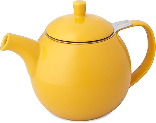 FORLIFE Curve Teapot with Infuser, 24-Ounce, Mandarin