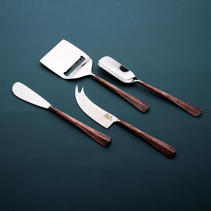 INOX artisans Copper Ridge Cheese Knives 4 Pc. Set