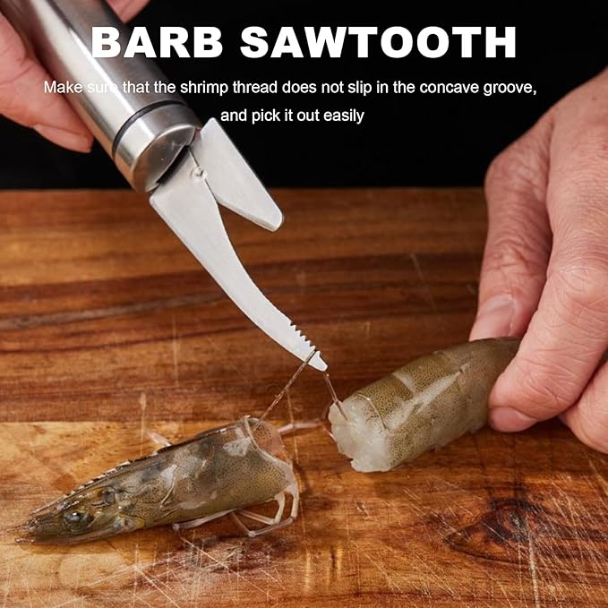 2PCS Shrimp Deveining Tool Stainless Steel Shrimp Peeler and Deveiner Tool Portable Seafood Deveiner Tool Practical Kitchen Tools for Fish Deveining Peelers