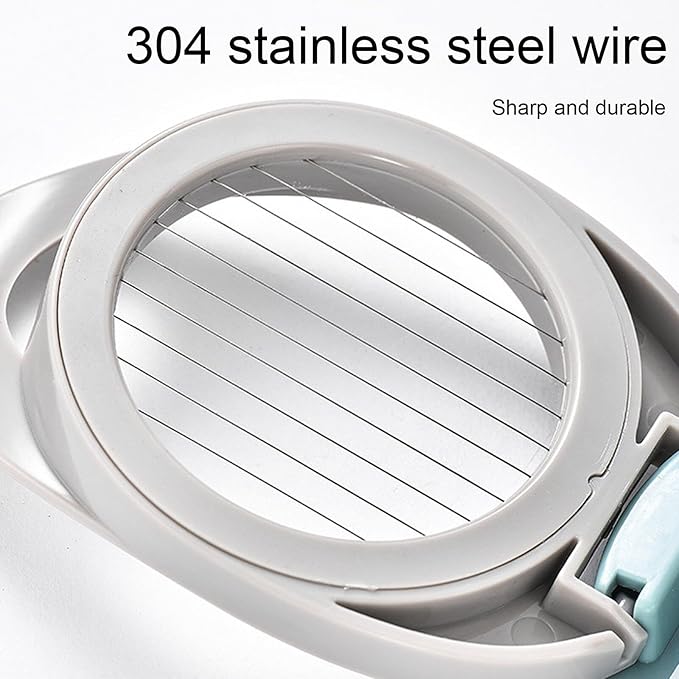 Egg Slicer for Boiled Eggs, Heavy Duty Egg Cutter with Stainless Steel Wire for Hard Boiled Eggs Kitchen Helper
