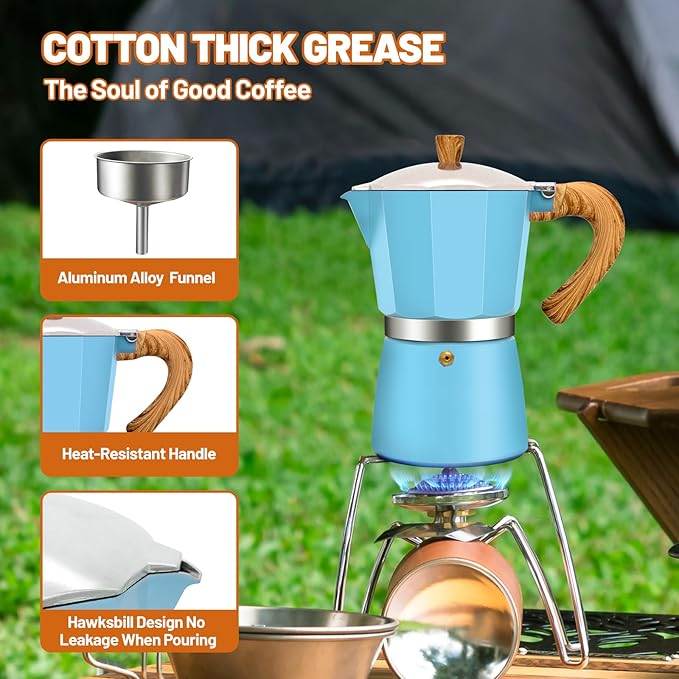DITOSH 12 Cup Aluminum Espresso Stovetop Moka Pot Express Coffee Maker Percolator Italian Classic Mocha Coffee Machine for Italian and Cuban Cafe Brewing for Home & Camping 600ml 20oz