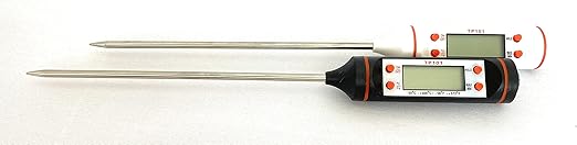 2-in-1 Digital Kitchen Thermometer - Waterproof for Meat, Soup, Tea; Switchable ℃/℉ with Backlight for BBQ & Home Brewing