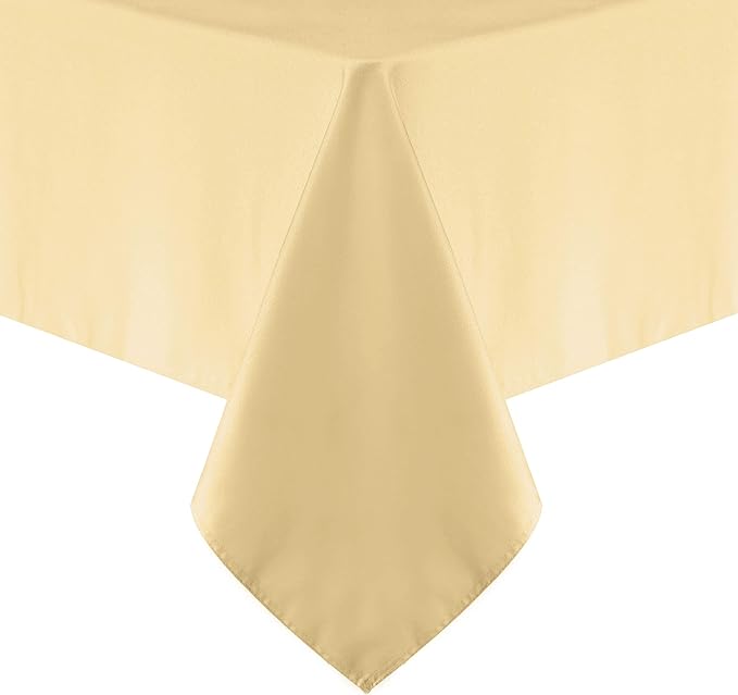 Obstal 210GSM Rectangle Table Cloth - Heavy Duty Water Proof Microfiber Tablecloth, Decorative Fabric Table Cover for Outdoor and Indoor Use (Champagne,54 x 54 Inch)