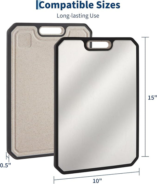 Garvee Titanium Cutting Boards for Kitchen, Double-Sided Cutting Board with Deep Juice Grooves & Built-in Handles
