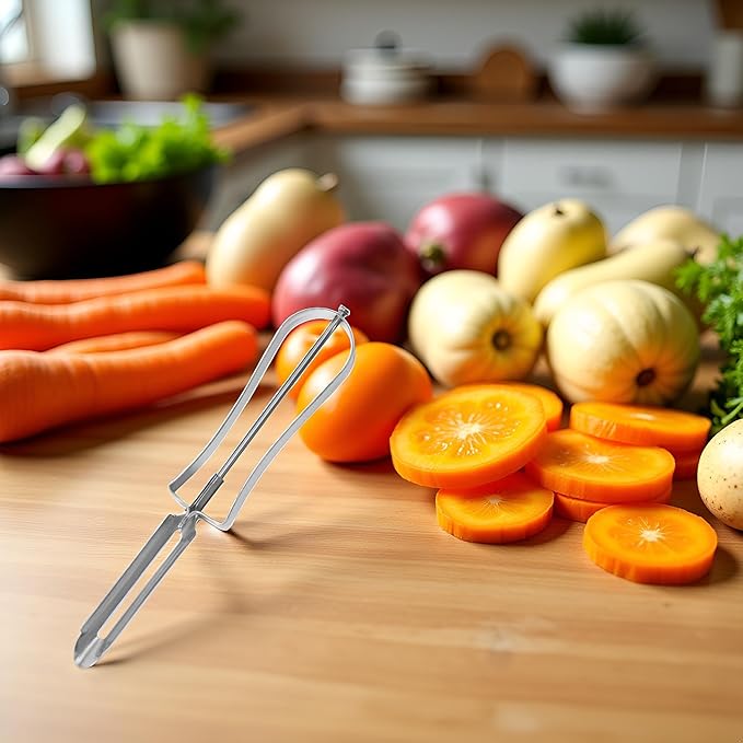 2Pcs Stainless Steel Rotary Peeler Multi-function Peeling Knife,potato Carrot Hand Peeler Food Fruit Vegetable Cutter Kitchen Tools,Home Kitchen Outdoor Peelers Utensils and Gadgets, Peelers