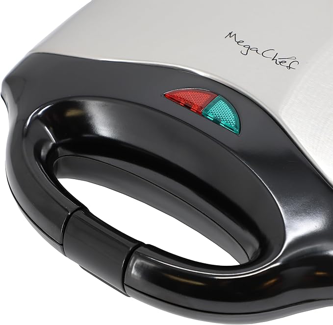 MegaChef Electric Non-Stick Aluminum Panini Press Sandwich Maker Grill, Compact Design, Panini Maker, Sandwich Grill, Countertop Grill Griddle (Grill Plate)