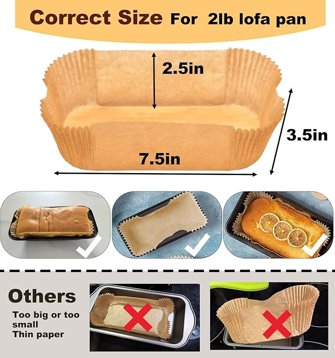 Loaf Liners for Baking, Loaf Liners, Baking Liners, Banana Bread Packaging, Loaf Pan Liner, Parchment Paper for Loaf Pans, Pan Liners, Parchment Paper Liners