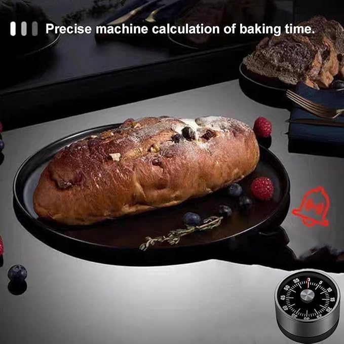 Digital Kitchen Timer for Cooking, Loud Alarm, Magnetic Back (Black&Sliver)