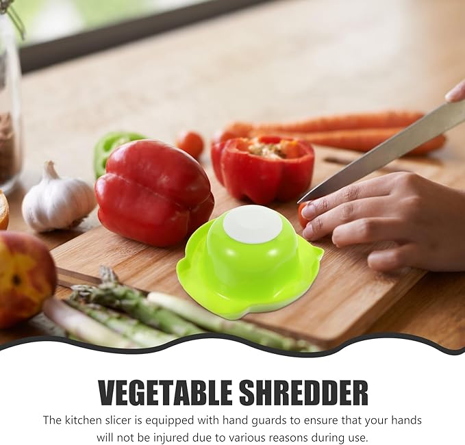 Garneck Food Safety Holder for Mandolin Slicer or Grater, Finger Anti-Cut Protectors for Vegetable Grater Peelers Food Slicer Cutter Finger Guard for Mandoline Slicer Cutting Green