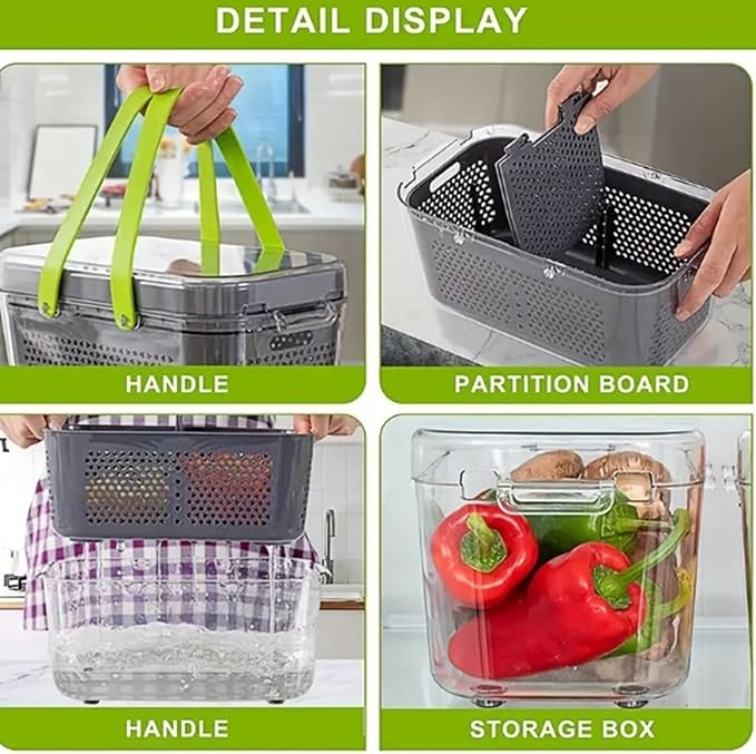 Vegetable Chopper Cutter Slicer, Multifunctional Veggie Chopper with 8 Blades, Mandoline Slice for Salad, Onion, Garlic, Food Chopper with Container, Essential Kitchen Tool