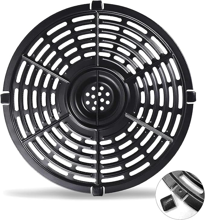 Grill Pan for Power XL 5QT Air fryer, 8.7'' 5QT Round Non-Stick Air Fryer Replacement Tray Rack Parts Accessories Crisper Plate Grill Plate, Dishwasher Safe