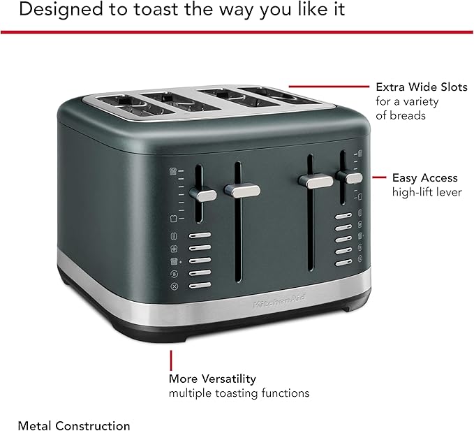 KitchenAid 4 Slice Toaster KMT4109JP, Juniper