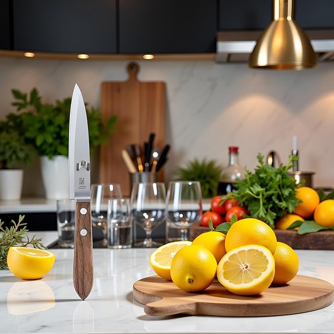 Brown Channel Knife, Lemon Peeler Zester Tool, Wood & Stainless Steel Peeler, Ultra Sharp Lemon Rind Twist Peeler Tool, Kitchen Tool for Lemon Orange Citrus Fruit Grater Graters, Peelers Slicers