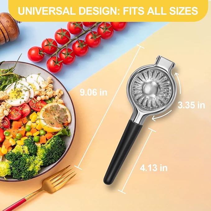 Premium Lemon Squeezer, Upgrade 316L Stainless Steel Lemon Juicer, Heavy Metal Zero-Leaching Citrus Juicer - Baby Food Safe Lime Squeezer, More Heavy Duty and Durable Manual Citrus Squeezer