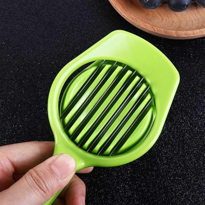 2pcs Stainless Steel Egg Slicer Fruit Cutter,Handheld Mushroom Kiwi Divider Egg Split Device,Strawberry Cheese Cutter Multifunction Slicing Mould