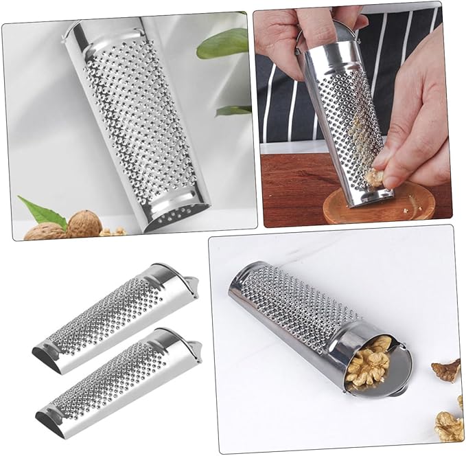 Cabilock 4pcs Stainless Steel Ginger Zesters and Vegetable Graters for Kitchen Use Multi-functional Graters for Cheese Garlic Spices and More Compact Design Comfortable Grip