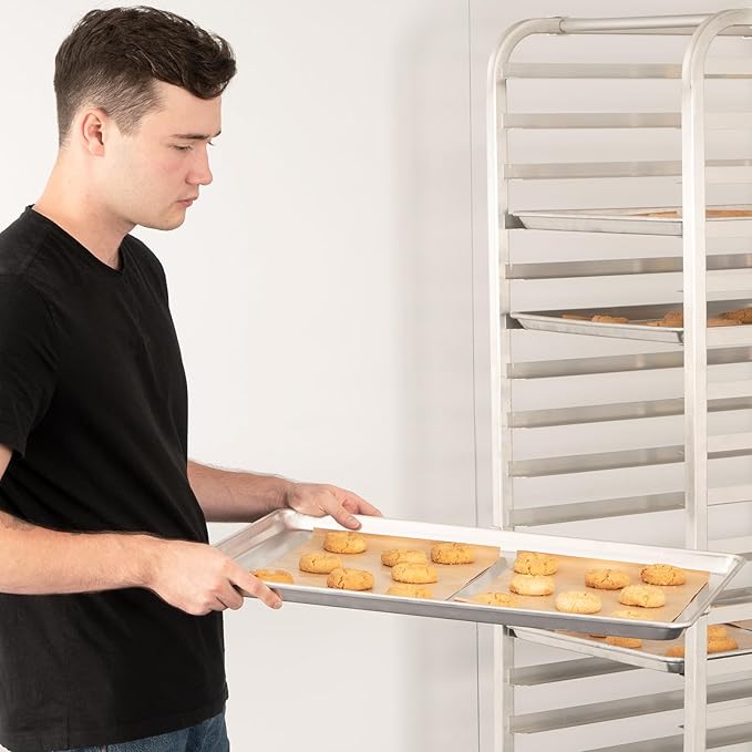 HARDURA Aluminum Baking Sheet Pan 18”L X 13”W X 1”H Cookie Sheet, 12Packs, For Oven in Bakery & Restaurant, Kitchen