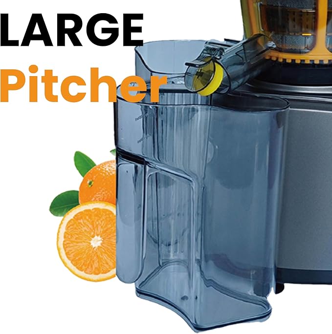 EMB Ironblade IBLJU20 Cold Press Slow Juicer, High-Yield Extraction, Quiet 55dB Operation, 75mm Wide Chute, Full Copper Motor, BPA-Free, Easy to Clean for Fruits & Vegetables