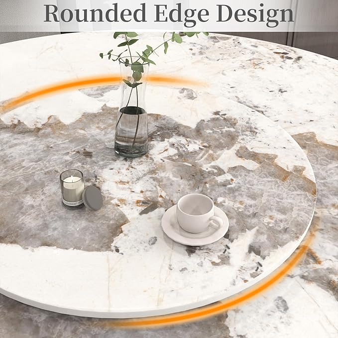 31.5" Lazy Susan for Table Top Sintered Stone Rotating Serving Tray for Dining Table, Kitchen Lazy Susan Organizer Spinning Rotating Food Server Party Centerpieces