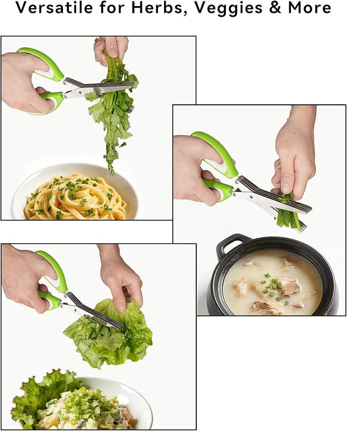 Kitchen Scissors for Food, HUNTER.DUAL Heavy Duty Come Apart Poultry Shears for Cooking, All Purpose for Cutting Chicken, Meat, Fish & Vegetables (Green, White, 8.66 Inch)