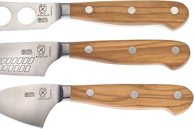 Mercer Culinary Renaissance Olive Wood Cheese Knife Set