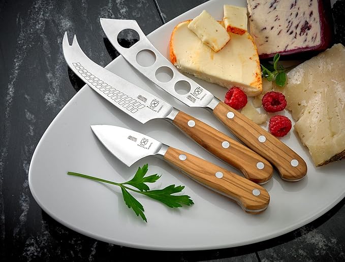Mercer Culinary Renaissance Olive Wood Cheese Knife Set