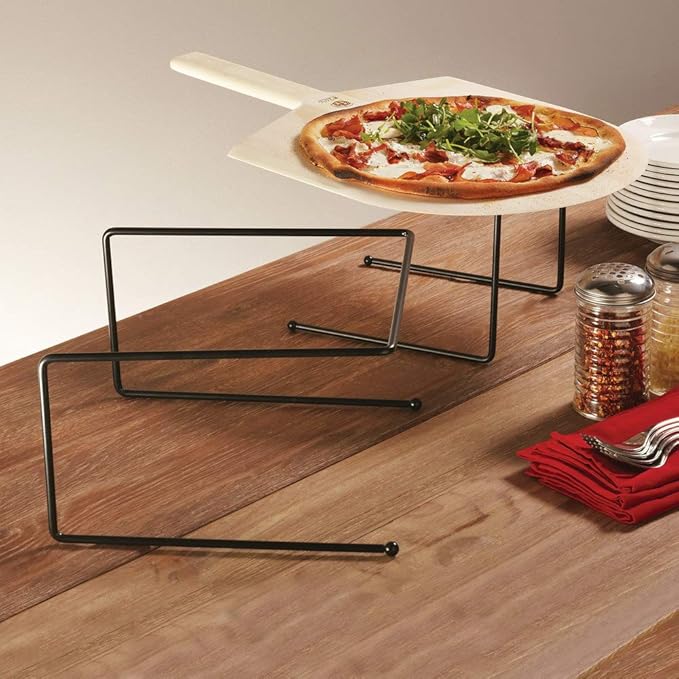 American METALCRAFT, Inc. Universal Pizza Stand, 12" Sq. x 7" H, Black