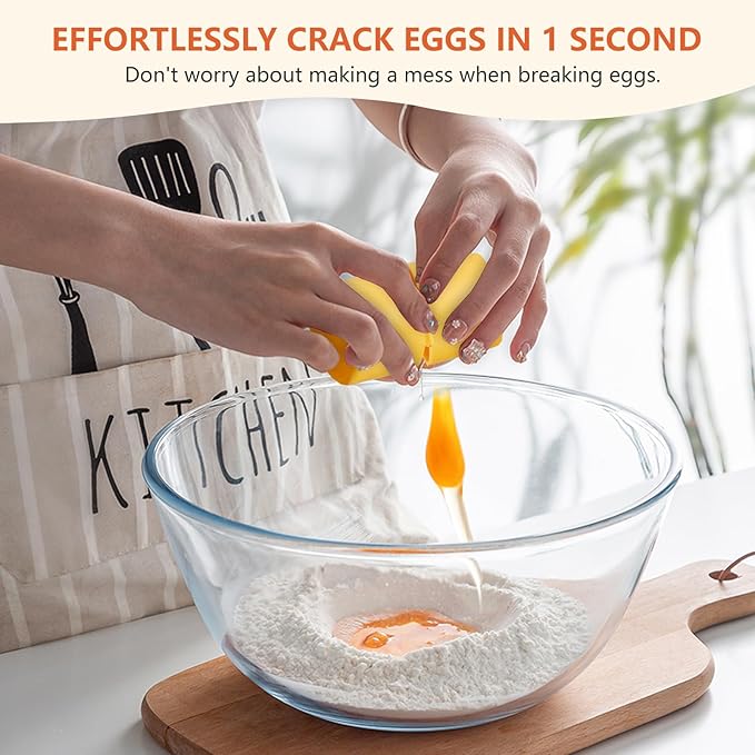 Egg Opener, Stainless Steel & Plastic, Orange, Ideal for Raw & Boiled Eggs, Kitchen Gadget