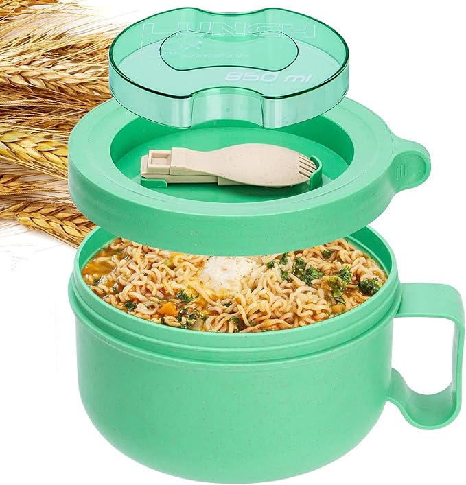 Unbreakable Microwave Soup Mugs with Lids and Handles,Microwave Ramen Bowl with Lid for Soup and Instant Noodles,Oatmeal, Gumbo, Salad,BPA Free