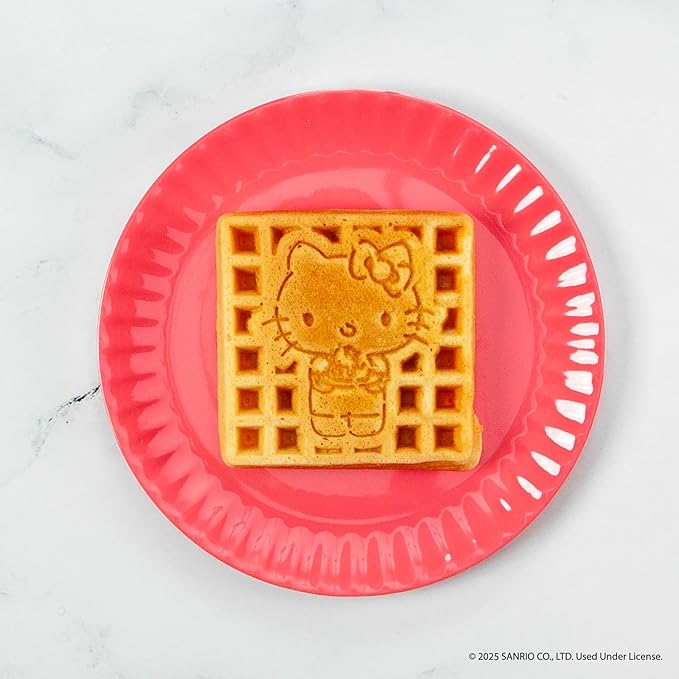 Uncanny Brands Hello Kitty Deluxe Waffler - Hello Kitty Iconic Characters and Symbols on Your Waffles