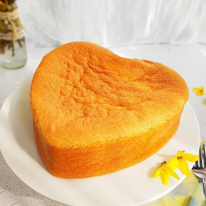 kefyixc Heart-shaped cake pan, heart-shaped cake tin, aluminum, 6-inch heart-shaped-pan, for weddings, parties, family and other occasions cake (6 x 3 Inch,Set of 2)