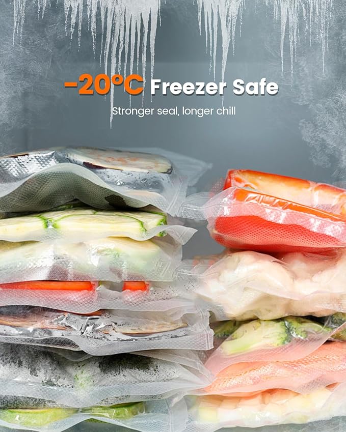 30 Reusable Vacuum Sealer Bags for Food, 12 x 13 inch Food Storage Bags Durable Airtight Bags, Freezer Safe, Microwave & Dishwasher, Leak-Proof, Compatible with Most Vacuum Sealers