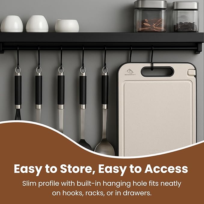 NovaCrest Steel Cutting Boards for Kitchen – Heavy-Duty, Rust-Resistant Cutting Board Stainless Steel – Dishwasher Safe Metal Chopping Board for Kitchen, Meat, Vegetables & More