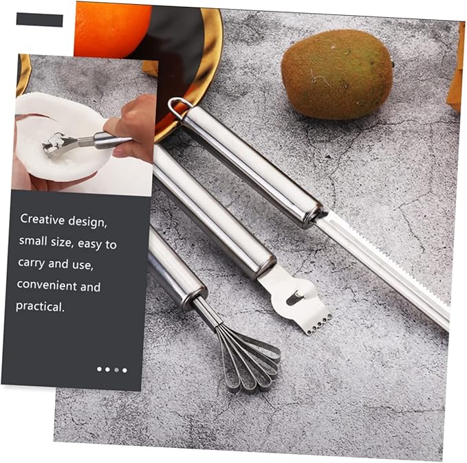 3 Pcs Stainless Steel Lemon Zester Multipurpose Peeler for Fruits Vegetables Easy to Clean Compact Design for Cooking Cocktails