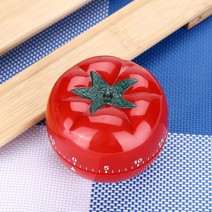 60 Minutes Red Kitchen Timers for Cooking, 2.83 x 2.17in Visual Timer, ABS Tomato Timers for Cooking, Baking, Brushing Teeth, Reading, Studying, Running and Yoga