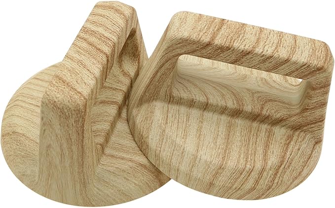 safycaby 2 PCS Universal Pot Lid Top Replacement Knob Pot Lid Cover Knob Handle for Kitchen Cookware Light-Colored Wood Grain