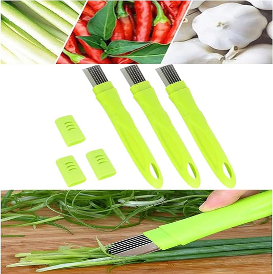 Shred Silk The Knife, Stainless Steel Onion Slicer, Green Onion Cutter Slicer for Kitchen Cutting Garlic Pasta Seaweed Garnishing Blooming Choppers and Mincers,Slicer Kitchen Gadget (5)