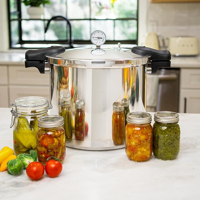 Barton Pressure Canner Release Valve Aluminum Canning Pot Cooker Pot Stove Top Instant Fast Cooking Pot Stewing Locking System (23.3 Quarts)
