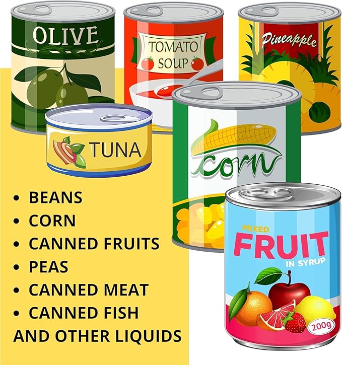Multipurpose Universal Food Grade Stainless Steel Can Strainer – Can Colander Stainless Steel with Handle for Small and Large Cans Vegetable Fruit Tuna Can Colander Small