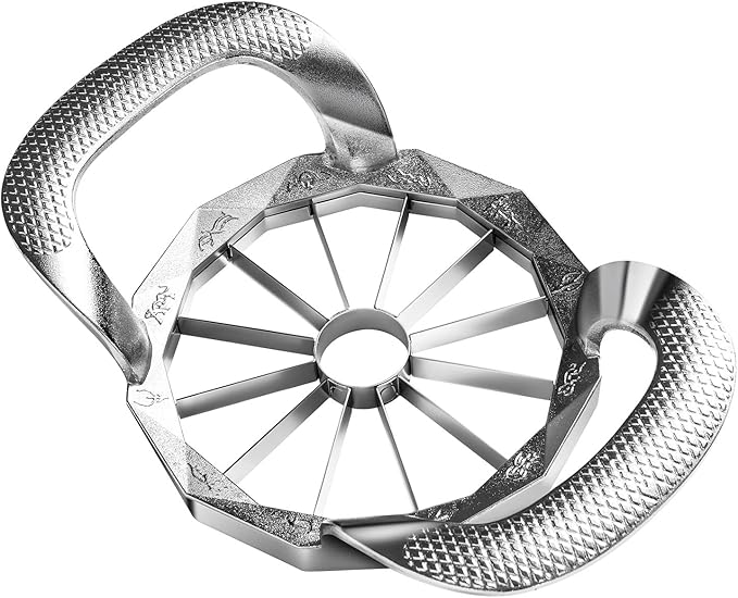 Apple Slicer, HEAVY DUTY Apple Corer, 12-Blade Stainless Steel Apple Cutter Divider Pitter ，Sturdy and Sharp